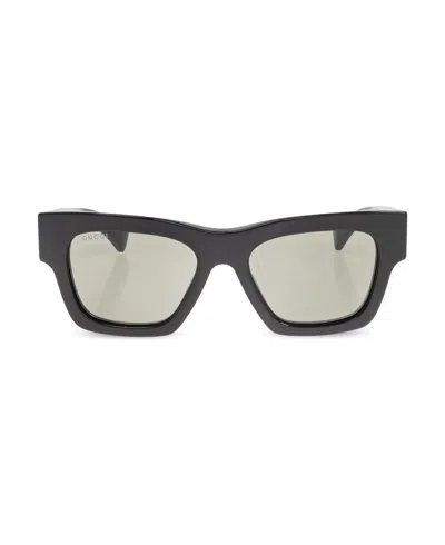 Gucci Rectangular Sunglass In Black