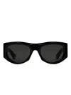 Gucci Rectangular Sunglasses In Glossy Black