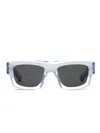 Gucci Men Rectangular Sunglasses In Blue