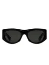Gucci Rectangular Sunglasses In Glossy Black