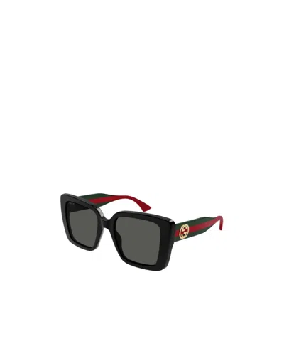 Gucci Rectangular Sunglasses In Black