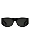 Gucci Rectangular Sunglasses In Glossy Black In Black