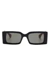Gucci Rectangular-frame Sunglasses In Black