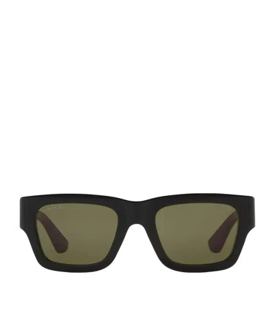 Gucci Rectangular Sunglasses In Black