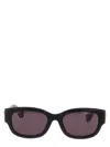 Gucci Double G Rectangle-frame Sunglasses In Black
