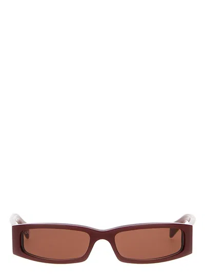 Gucci Rectangular Sunglasses Bordeaux In Brown