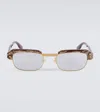 Gucci Eyewear Rectangular Frame Sunglasses In Brown