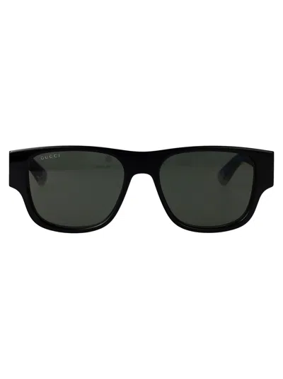Gucci Rectangular Sunglasses Gg2075 S 001 In Black