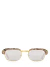 Gucci Rectangular Sunglasses In Gold