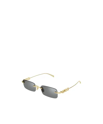 Gucci Rectangular Sunglasses In Gray