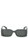 Gucci Rectangular Sunglasses With Cut-out Gg Detailing In Gray