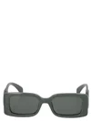 Gucci Rectangular Sunglasses With Cut-out Gg Detailing In Green