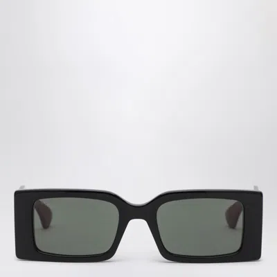 Gucci Rectangular Sunglasses In Glossy Black Women