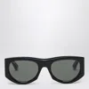 Gucci Rectangular Sunglasses In Glossy Black Women In Red