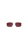 Gucci Rectangular Sunglasses In Red