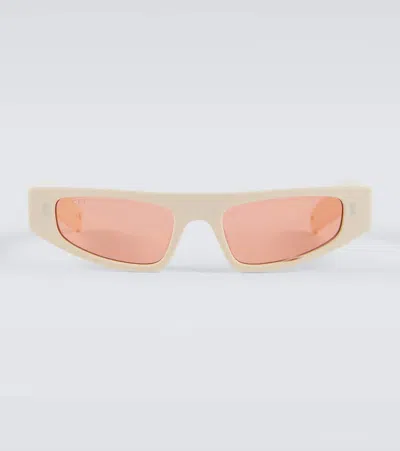 Gucci Rectangular Sunglasses In White