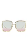 Gucci Rectangular Sunglasses With Chain