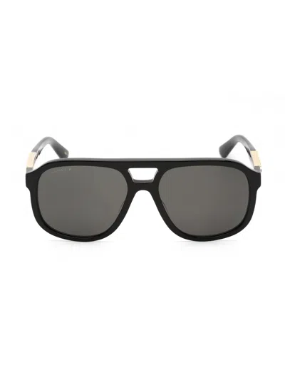 Gucci Rectangular Unisex Sunglasses In Black