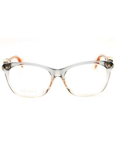 Gucci Rectangular Women's Eyeglasses - Chic Acetate Frame In Gray