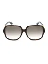 Gucci Rectangular Frame Sunglasses In Brown