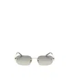 Gucci Rectangular-frame Sunglasses In Gold
