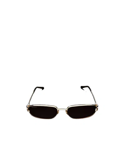 Gucci Rectangular-frame Sunglasses In Black