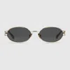 Gucci Rectangular-frame Sunglasses In Gray