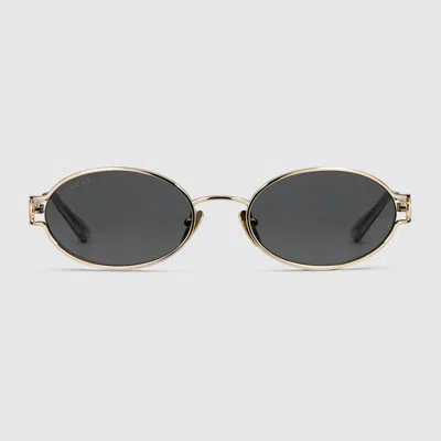Gucci Rectangular-frame Sunglasses In Gray