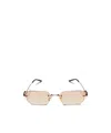 Gucci Rectangular-frame Sunglasses In Pink