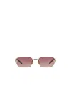 Gucci Rectangular-frame Sunglasses In Pink