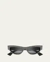 Gucci Recycled Acetate Cat-eye Sunglasses In Black