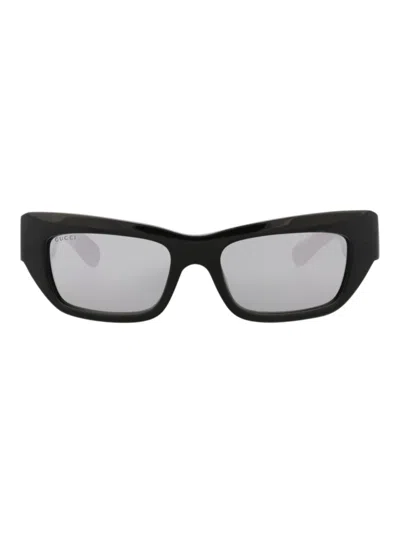 Gucci Recycled Acetate Cat Eye Sunglasses For Men In Black