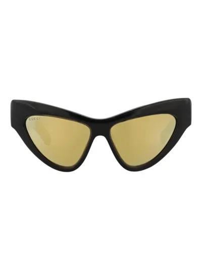 Gucci Recycled Acetate Cat Eye Sunglasses For Women In Black