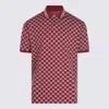 Gucci Men Red Polo Shirt With Striped Classic Collar In Gg Jacquard Cotton Man In Red