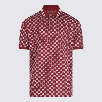 GUCCI RED ANCORA COTTON POLO SHIRT
