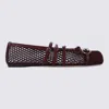 Gucci Net Nappa Triple-strap Horsebit Ballerina Flats In Red