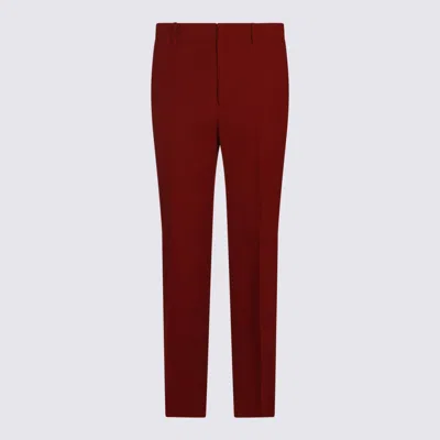 Gucci Red Ancora Wool Pants
