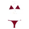 Gucci Gg Terrycloth Geometric-print Bikini In Red