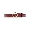 Gucci Adjustable Waist Belt In Burgundy