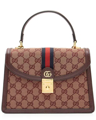 Gucci Red Canvas In Brown