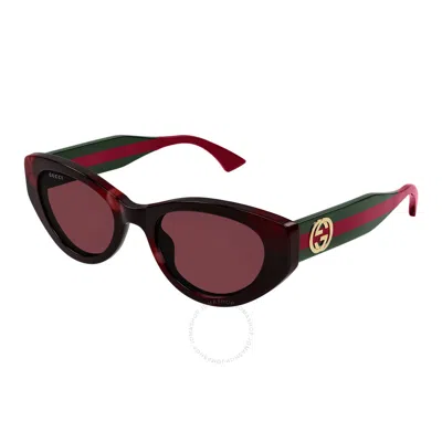 Gucci Red Cat Eye Ladies Sunglasses Gg1862s 003 52 In Neutral