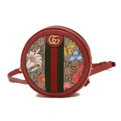 Pre-owned Gucci Red Color Canvas Backpack ()