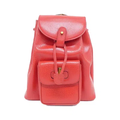 Pre-owned Gucci Red Color Leather Backpack ()