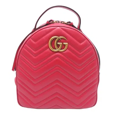 Pre-owned Gucci Red Color Leather Backpack ()