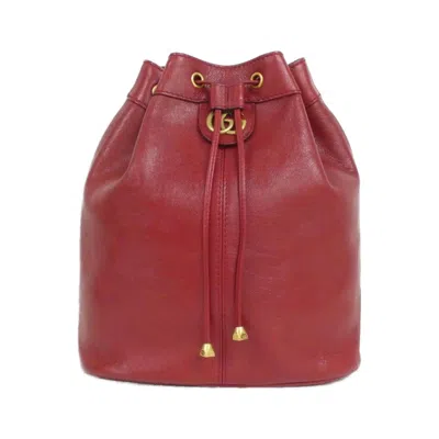 Pre-owned Gucci Red Color Leather Backpack ()