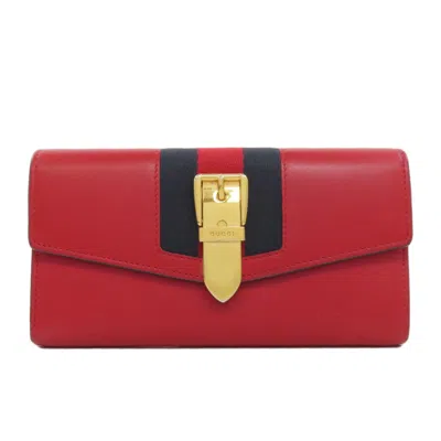 Pre-owned Gucci Red Color Leather Coin Purse/coin Case ()