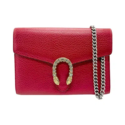 Pre-owned Gucci Red Color Leather Shoulder Bag ()