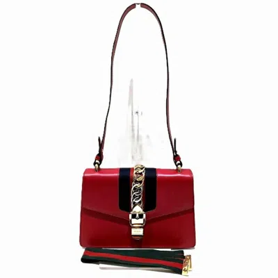 Pre-owned Gucci Red Color Leather Shoulder Bag ()