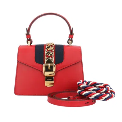 Pre-owned Gucci Red Color Leather Shoulder Bag ()