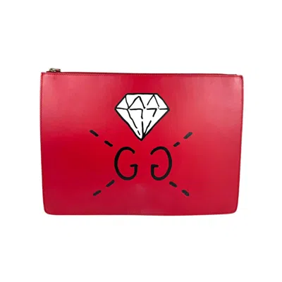 Pre-owned Gucci Red Color Leather Shoulder Bag ()